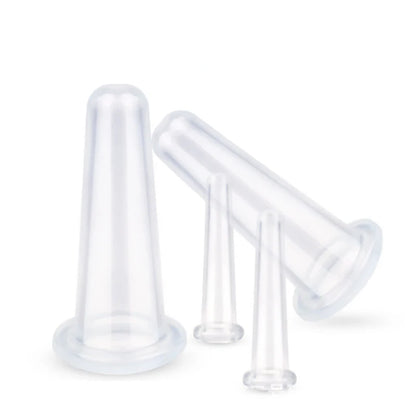 4PCS Silicone Vacuum Cupping Massage Jars Anti Cellulite Massage