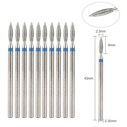 10Pcs Diamond Milling Cutter For Manicure Electric Nail Drill Bits