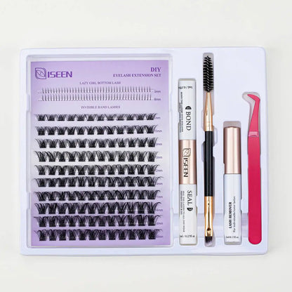 ISEEN DIY Lash Extension Mix Styles Lash Clusters Individual with