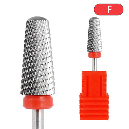 5 in 1 Tungsten Steel Nail Drill Bits Milling Cutter For Electric Nail