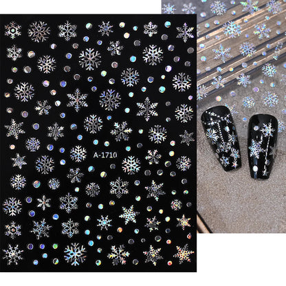 Winter Christmas Atmosphere Nail Stickers Snowman Snowflake Wapiti