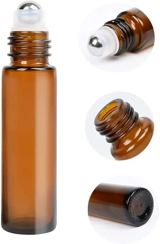5pcs 4 Accessories Mini Amber Glass Tumbler, 5 5ml Spray Bottles, 2
