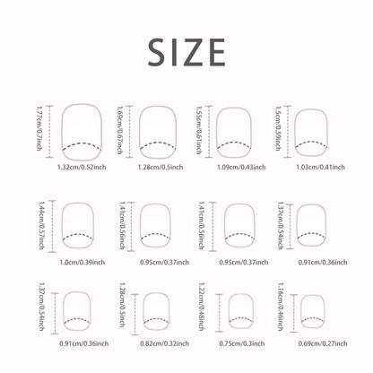 24 PCs Short French Glossy Glitter Nails with 1 Jelly Gel and 1 Nail