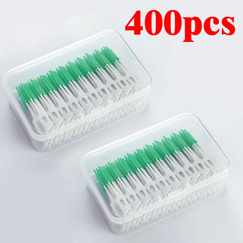 200/400pcs Interdental Silicone Brushes Dental Toothpicks Brush