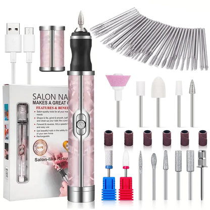 LINMANDA Electric Nail File Set Nails 4 Speeds Cordless Acrylic Nail