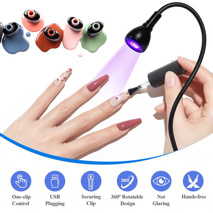 Gooseneck Nail Enhancement Lamp Usb Clip Desk Lamp 395 Nail
