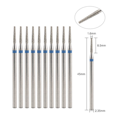 10Pcs Diamond Milling Cutter For Manicure Electric Nail Drill Bits