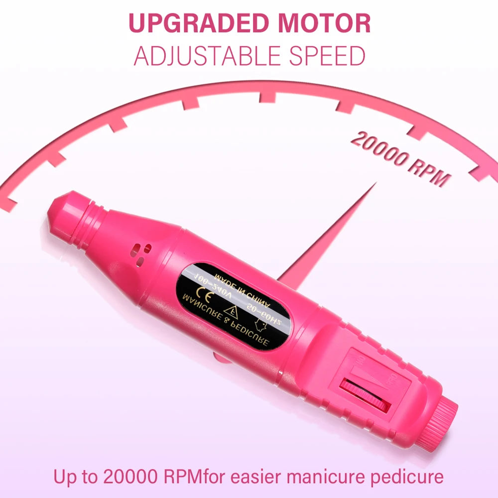 LINMANDA 6 In 1 Electric Nail Drills Kit Remove Polisher Manicure