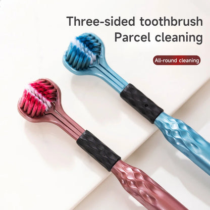 3D Manual Toothbrush 6pcs Three sided U-shaped Soft Toothbrush for