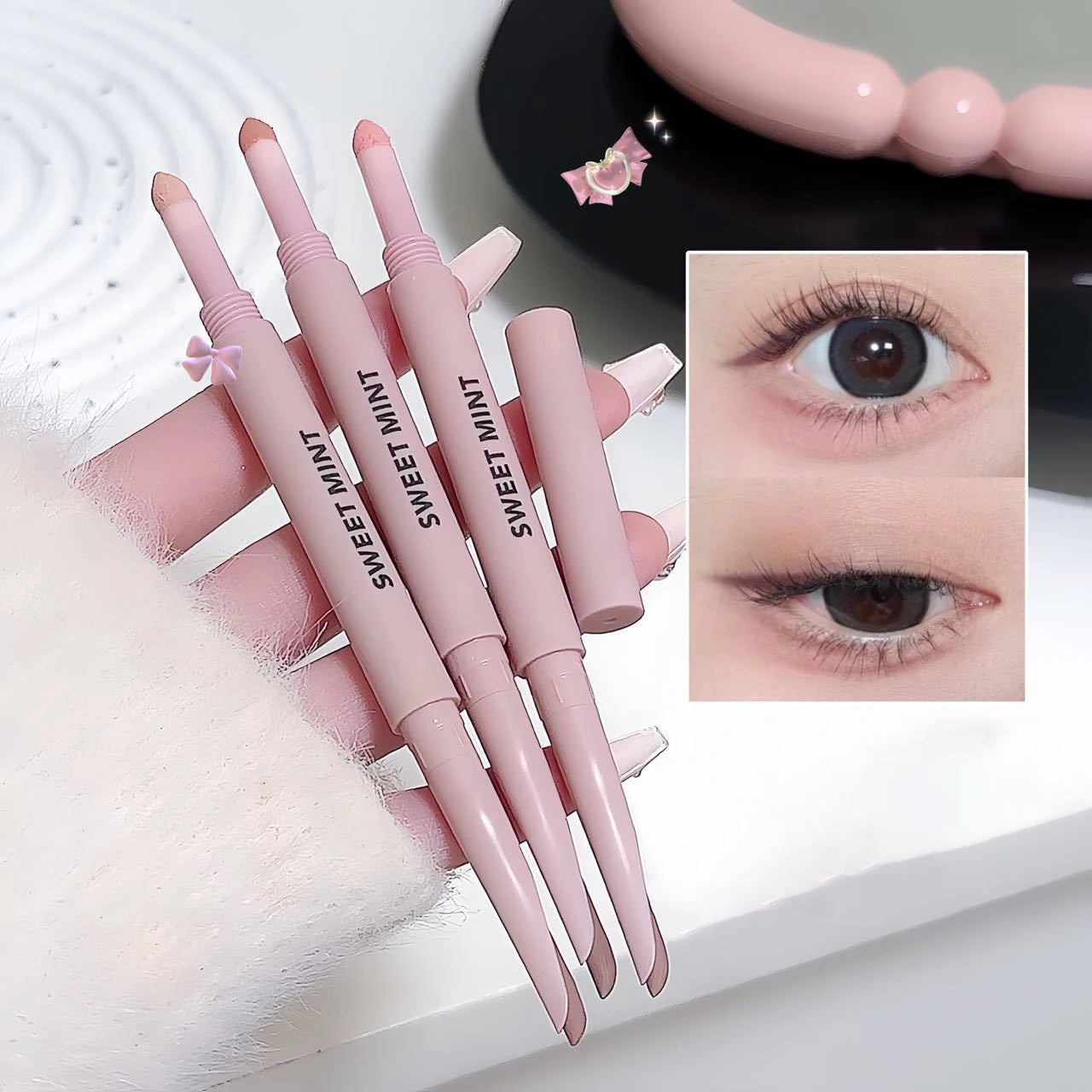 Sweetmint Meniscus Double-ended Silkworm Eyeliner Shadow Highlight