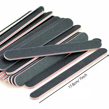 5Pcs Emery Board Nail Files, Straight Sandpaper Files for Nail Art DIY