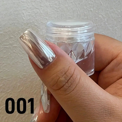 1pc Chrome Nail Powder Ice Transparent Aurora High Gloss Pearl Rainbow