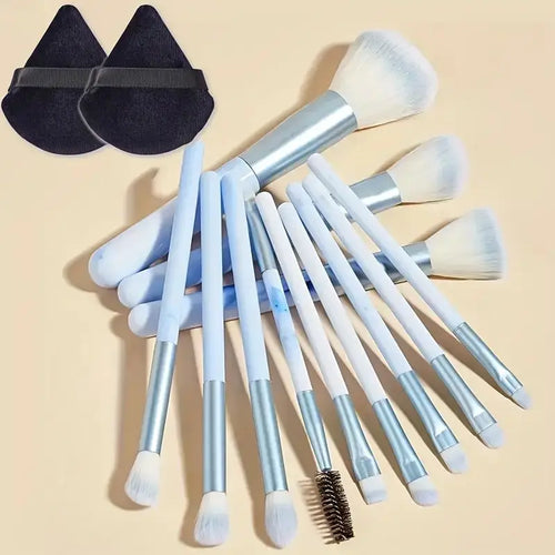 12PCS Makeup Brush Set Ultra Soft Powder Makeup Tools Beginner Point