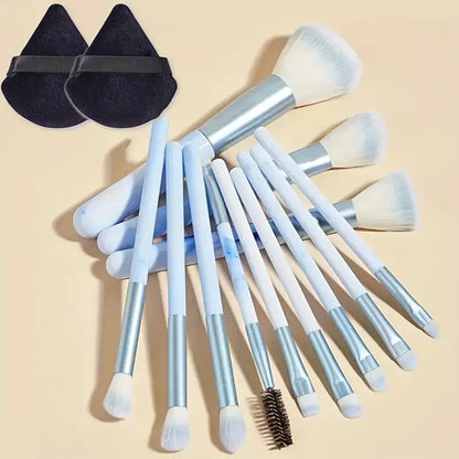 12PCS Makeup Brush Set Ultra Soft Powder Makeup Tools Beginner Point