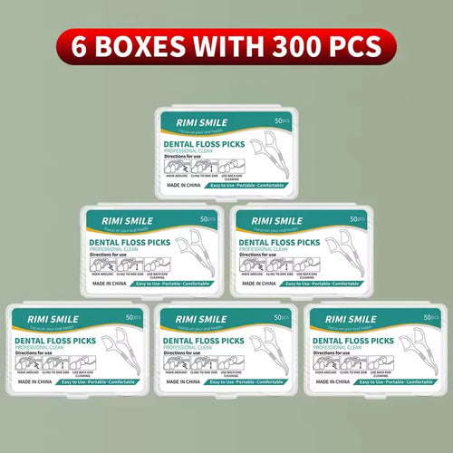 1/3/6/20 Box Portable Disposable Dental Floss Plastic Toothpick