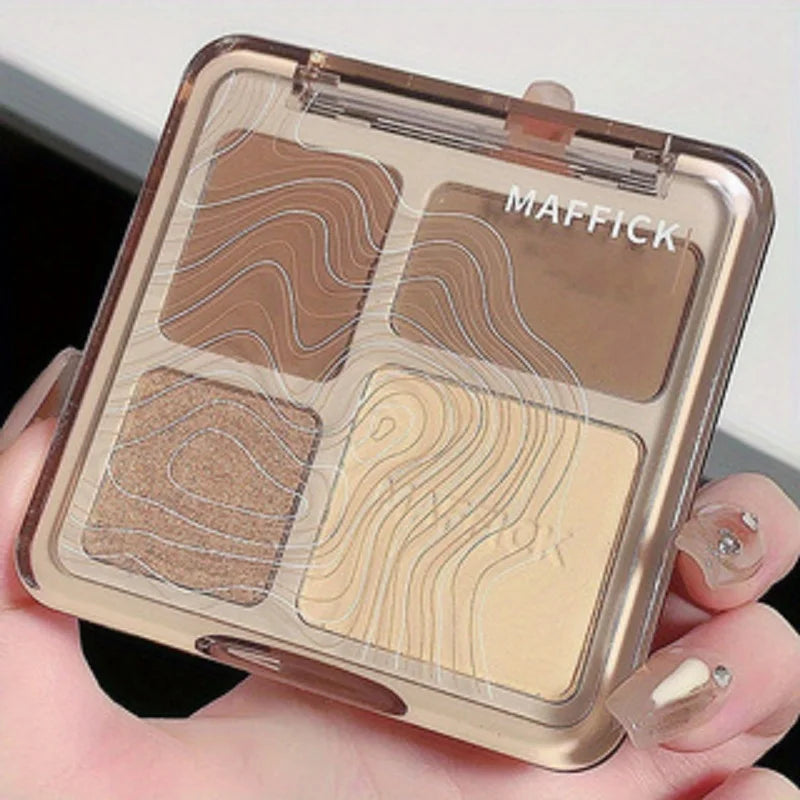 Natural Stereoscopic Face Powder Palette  Matte Bronzer  Contour