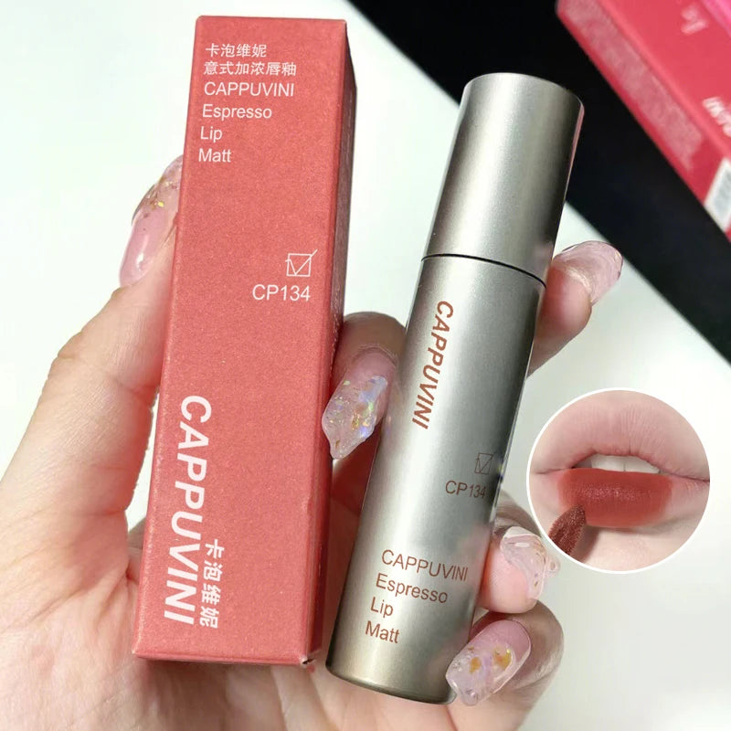 Single Velvet Matte Mist Lip Gloss,Waterproof Non-Stick Cup Lip Glaze