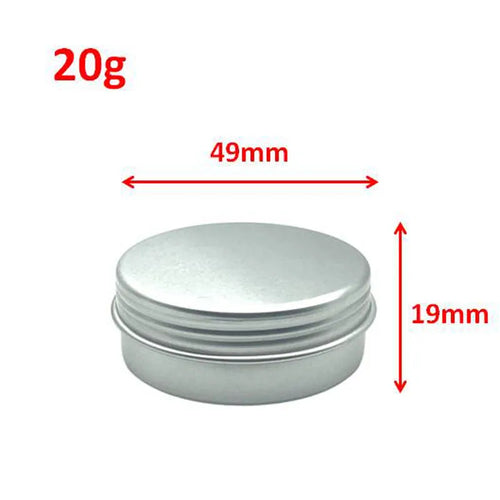 10Pcs 5g 10g 15g 20g 30g 50g Empty Silver Aluminum Tins Cans Screw Top
