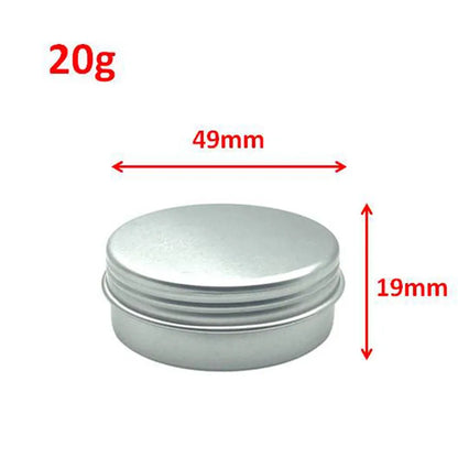 10Pcs 5g 10g 15g 20g 30g 50g Empty Silver Aluminum Tins Cans Screw Top