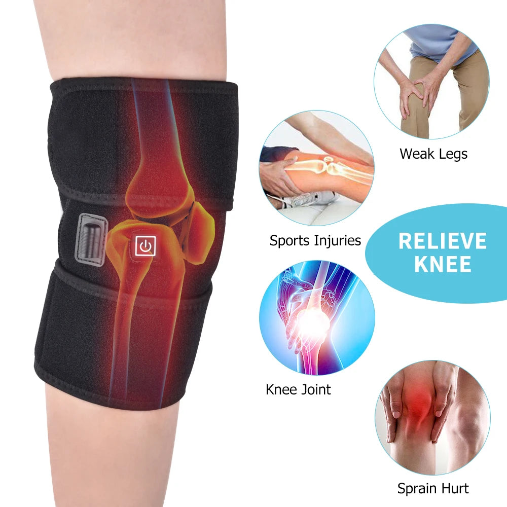 Electric Knee Heating Pad USB 3-gear Heated Knee Brace Support for