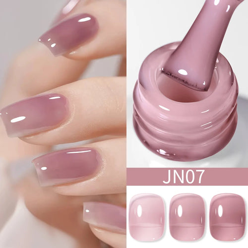BORN PRETTY 10ml Translucent Jelly Nude Gel Nail Polish Colorful