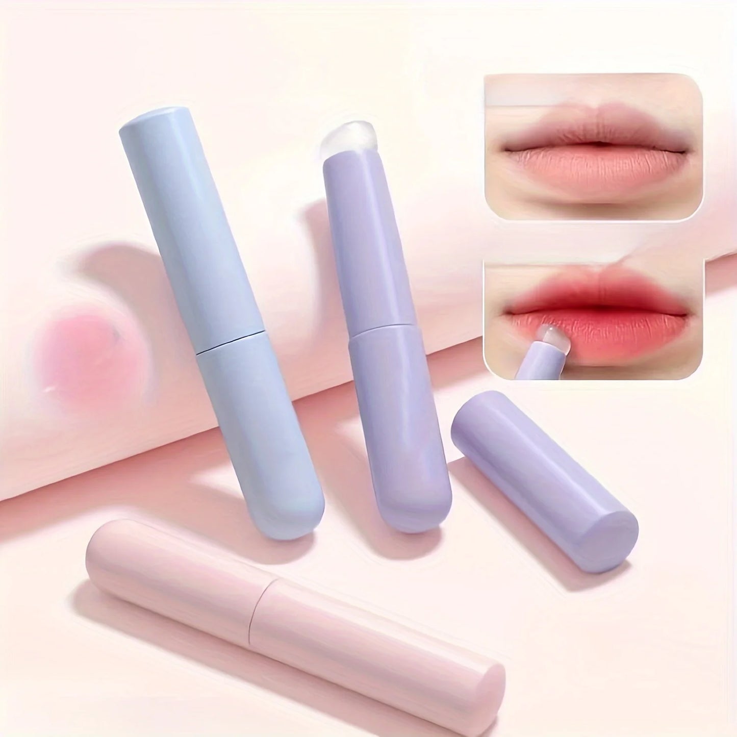 Silicone Lip Brushe with ABS Plastic Handle, Portable Lipstick & Lip