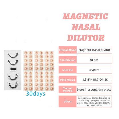 30Days/Box Anti-Snoring Magnetic Nose Clip  Skin-Safe Boost Air