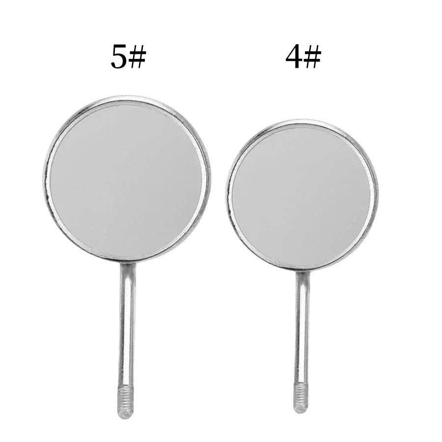 12Pcs/Box Dental Stainless Steel Mouth Mirror 4/5 Front Surface