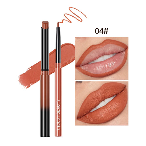 QIBEST 12 Colors Lip Makeup Nude Lipstick Pencil Waterproof Long