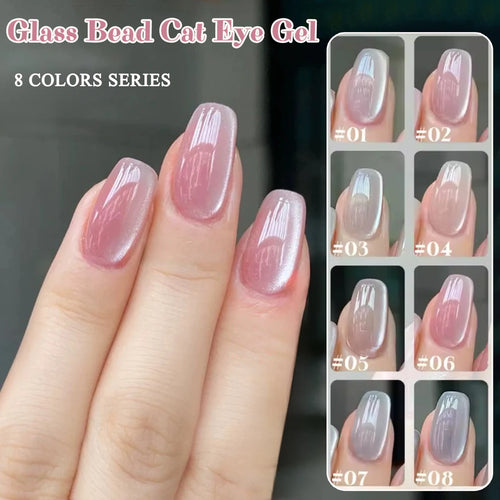 SHAKA 1-16pcs Flash Pure Lust Golden Light Heroine Cat Eye Gel Nail