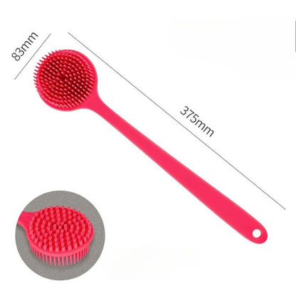 Silicone Back Scrubber Brush for Shower  Long Handle Body Deep