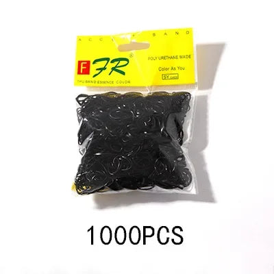 1000Pcs/Pack Colorful Small Disposable Elastic Hair Bands Scrunchie Girls Rubber Band Ponytail Holder Hair Accessories Hair Ties