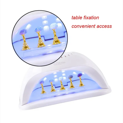 5pcs/Pack Chess Magnetic Nail Holder Practice Display Stand Gold