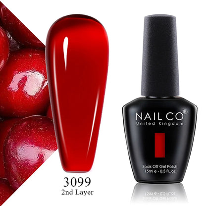 NAILCO 15ml Translucent Color Gel Nail Polish Vernis Semi Permanent UV