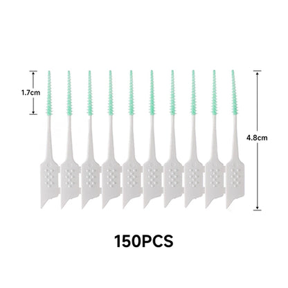 150Pcs/box Interdental Brush Soft Rubber Teeth Cleaning Tools Dental