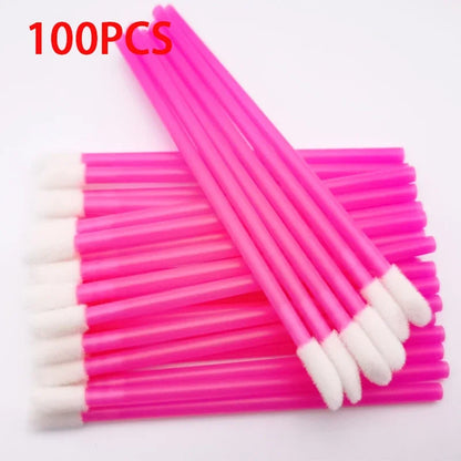 100Pcs Disposable Lip Brush Eyelash Extension Makeup Brushes Lash