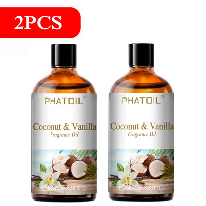PHATOIL 100ml Aromatherapy Fragrance Oil Coconut & Vanilla Strawberry