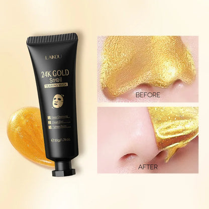 LAIKOU 24K Gold Sakura Peeling Face Mask Anti Wrinkle Whitening