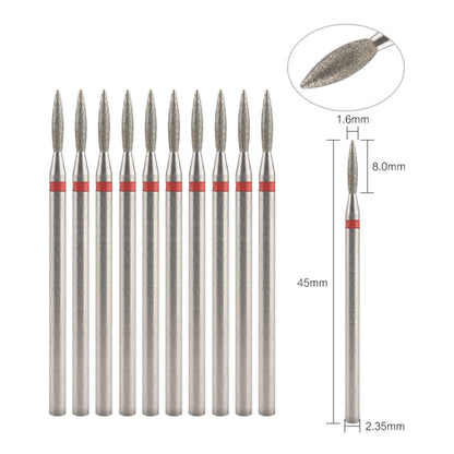 10Pcs Diamond Milling Cutter For Manicure Electric Nail Drill Bits