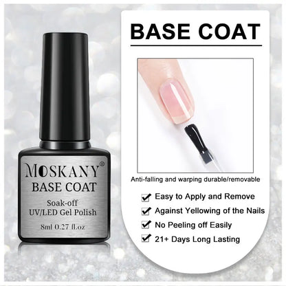 15Ml Acrylic No-acid Primer Nail Art Set With Base Coat And Top Coat