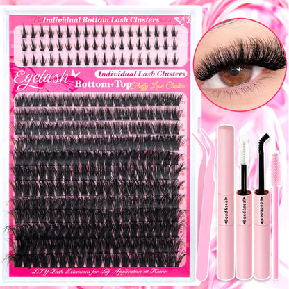 Show-Stopping Top & Bottom Lash Kit – 250/740 Cluster Bombshell Fluffy
