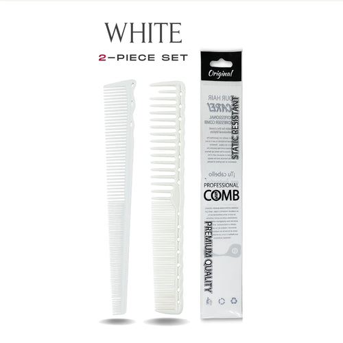 2pcs Set Professional Barbershop Hairdressing Dense Teeth Comb