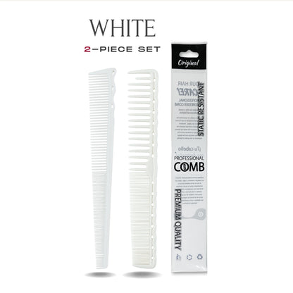 2pcs Set Professional Barbershop Hairdressing Dense Teeth Comb