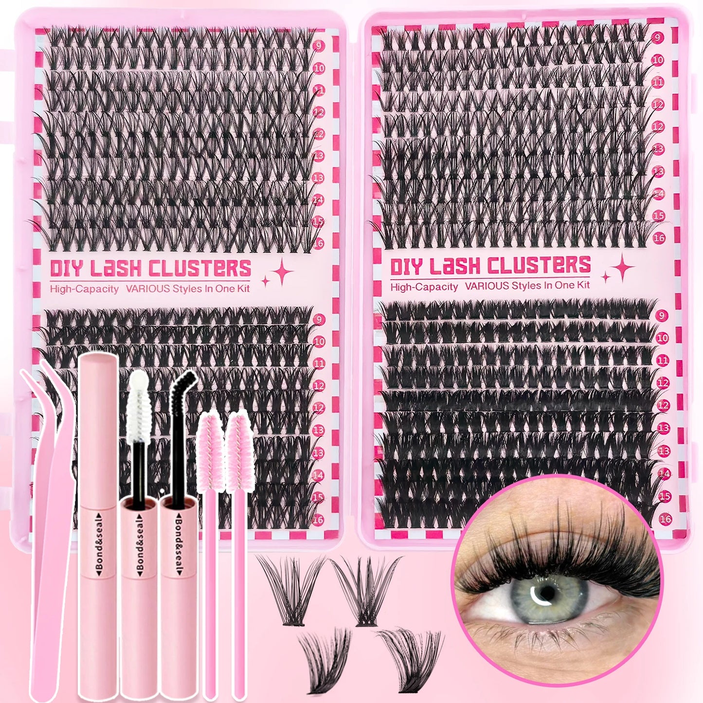 320/600/790 Cluster Lashes Kit – Daily & Party Essential with