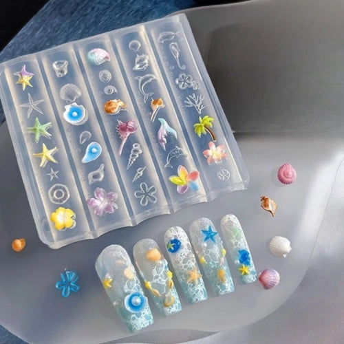 Cake Cream Lace Heart Silicone Nail Mold Sweet Y2K Nail Art