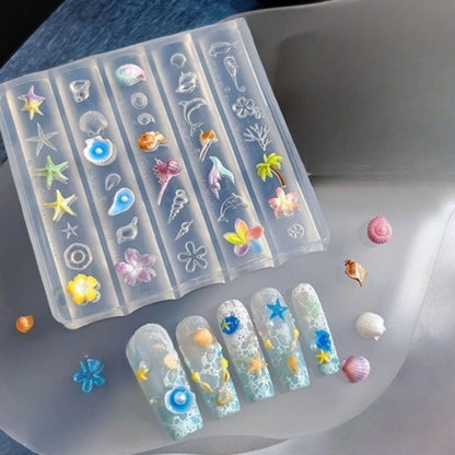 Cake Cream Lace Heart Silicone Nail Mold Sweet Y2K Nail Art