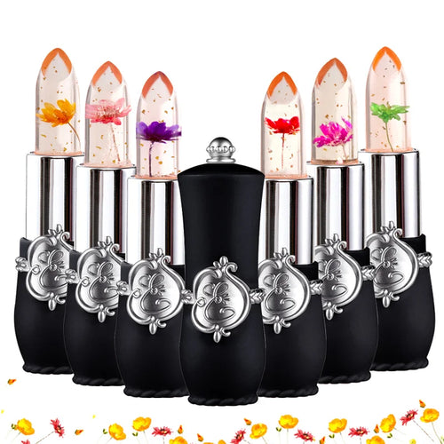Flower Jelly Lipstick Set Temperature Change Moisturizer Flower Lip