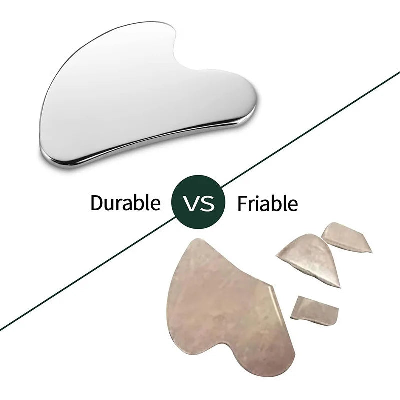 1Pcs Stainless Steel Gua Sha Scraper Massager For Face Neck Body