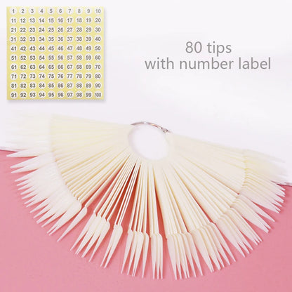 80/50/20pcs Nail Display Sticks Nail Swatch False Nail Tips Nail Gel