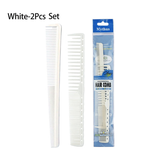 2pcs Set Professional Barbershop Hairdressing Dense Teeth Comb